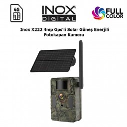  Inox X222 4mp Gps'li Solar Güneş Enerjili  Fotokapan Kamera